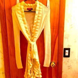 SayWhat Cardigan Sweater w tie belt vintage cardigan